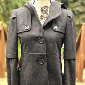 Anthropology gray wool coat